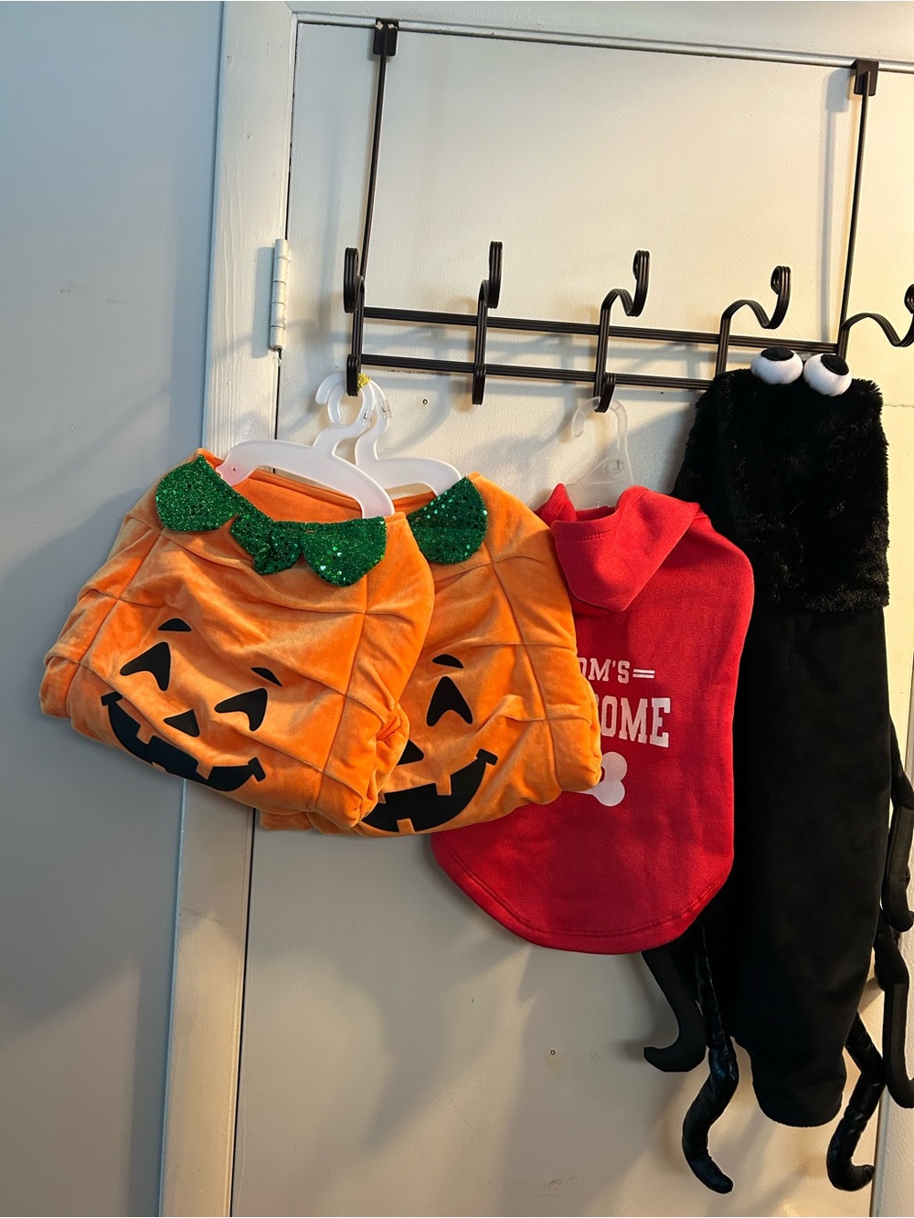 Kids Orange Pumpkin Costume with Green Leaf Collar -  All  size Large